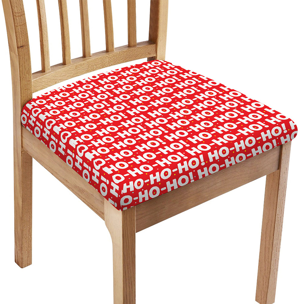 Christmas Ho Ho Ho Pattern Print Chair Cushion Cover