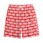 Christmas Ho Ho Ho Pattern Print Cotton Shorts