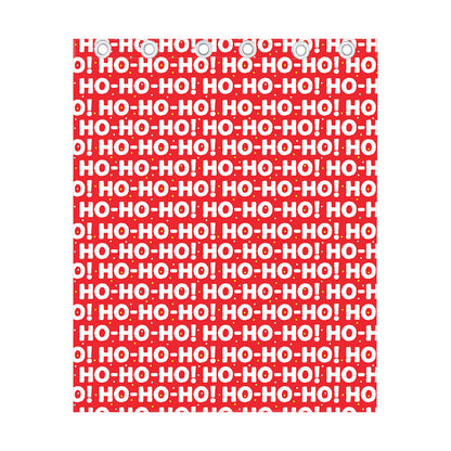 Christmas Ho Ho Ho Pattern Print Curtain