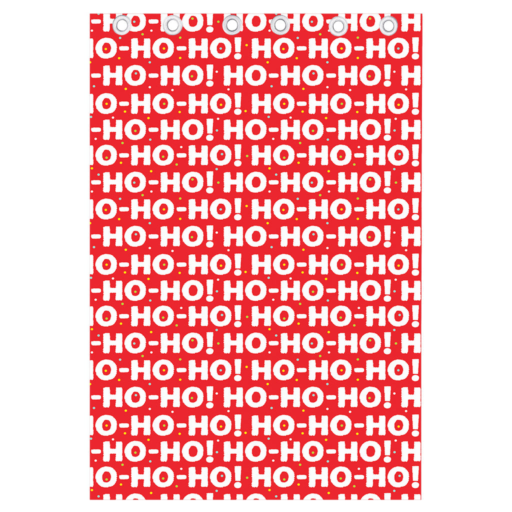 Christmas Ho Ho Ho Pattern Print Curtain