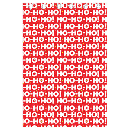 Christmas Ho Ho Ho Pattern Print Curtain