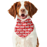 Christmas Ho Ho Ho Pattern Print Dog Bandana