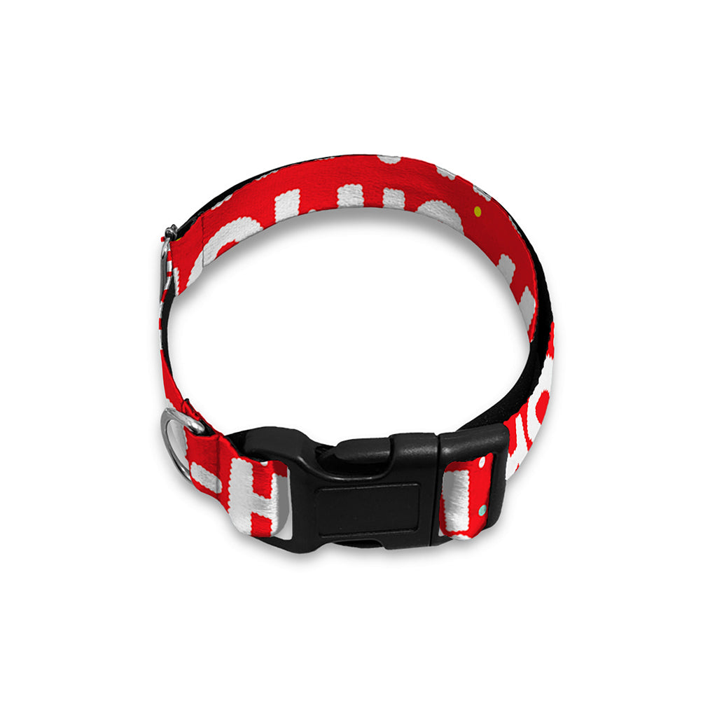 Christmas Ho Ho Ho Pattern Print Dog Collar