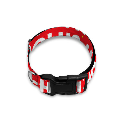 Christmas Ho Ho Ho Pattern Print Dog Collar