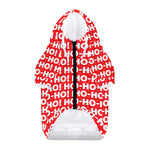 Christmas Ho Ho Ho Pattern Print Dog Zip Up Hoodie
