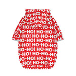 Christmas Ho Ho Ho Pattern Print Dog Zip Up Hoodie