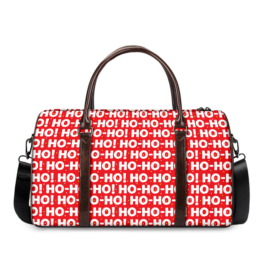 Christmas Ho Ho Ho Pattern Print Duffle Bag