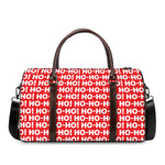 Christmas Ho Ho Ho Pattern Print Duffle Bag
