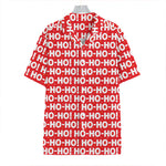 Christmas Ho Ho Ho Pattern Print Hawaiian Shirt