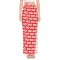 Christmas Ho Ho Ho Pattern Print High Slit Maxi Skirt