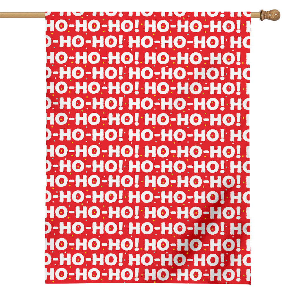 Christmas Ho Ho Ho Pattern Print House Flag