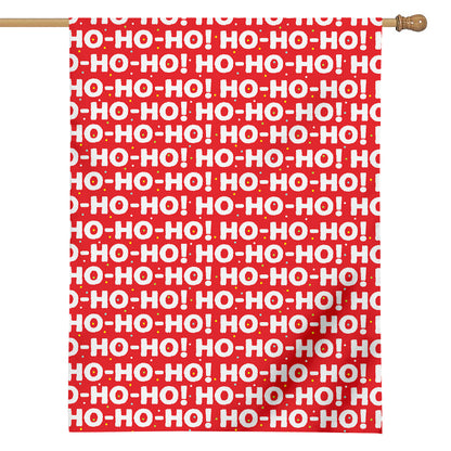 Christmas Ho Ho Ho Pattern Print House Flag