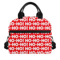 Christmas Ho Ho Ho Pattern Print Insulated Lunch Bag