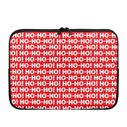 Christmas Ho Ho Ho Pattern Print Laptop Sleeve