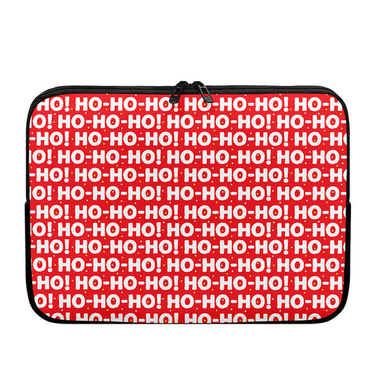 Christmas Ho Ho Ho Pattern Print Laptop Sleeve