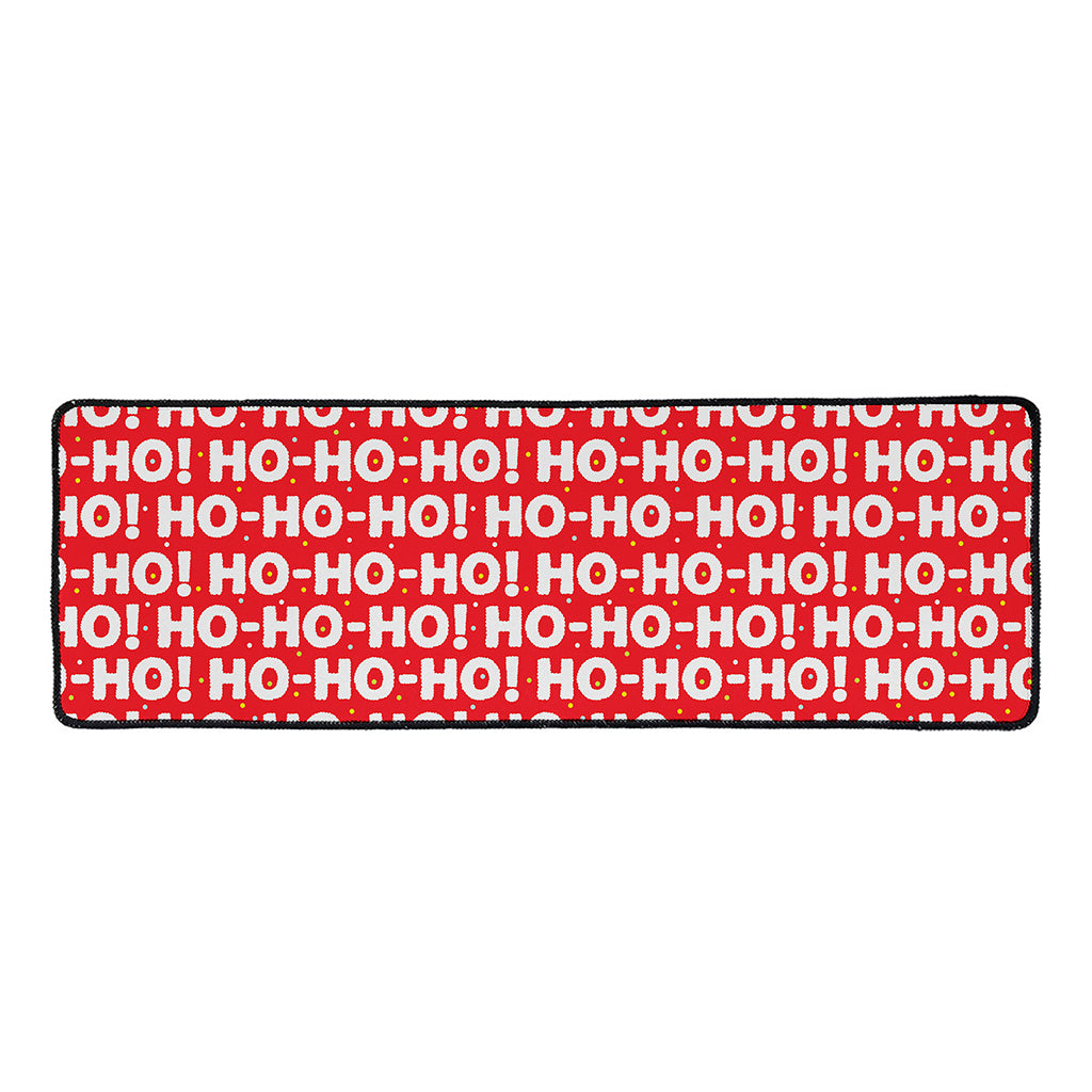Christmas Ho Ho Ho Pattern Print Long Kitchen Mat