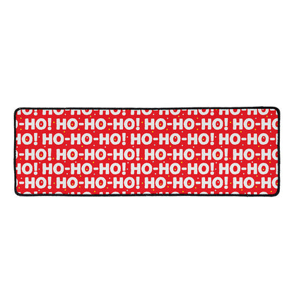 Christmas Ho Ho Ho Pattern Print Long Kitchen Mat