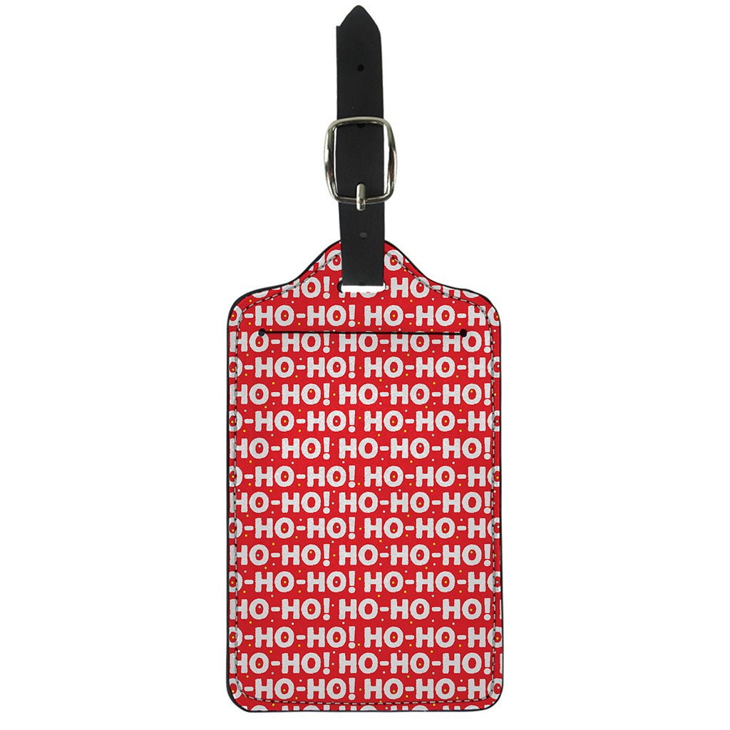 Christmas Ho Ho Ho Pattern Print Luggage Tag