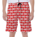 Christmas Ho Ho Ho Pattern Print Men's Beach Shorts