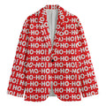 Christmas Ho Ho Ho Pattern Print Men's Blazer