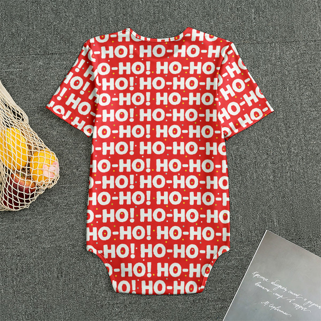 Christmas Ho Ho Ho Pattern Print Men's Bodysuit