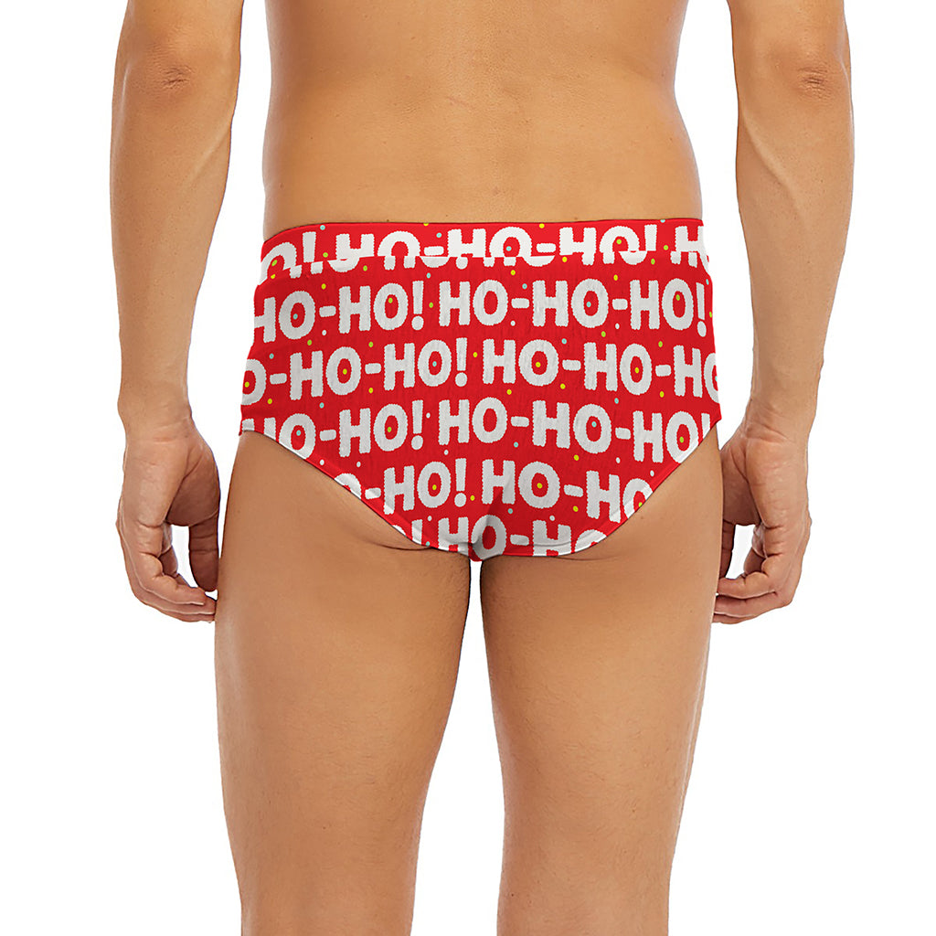 Christmas Ho Ho Ho Pattern Print Men's Briefs