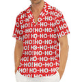 Christmas Ho Ho Ho Pattern Print Men's Deep V-Neck Shirt