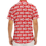 Christmas Ho Ho Ho Pattern Print Men's Deep V-Neck Shirt