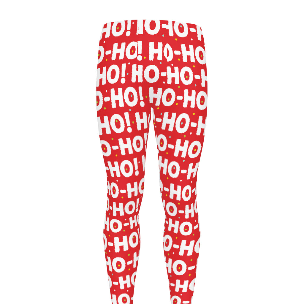 Christmas Ho Ho Ho Pattern Print Men's leggings