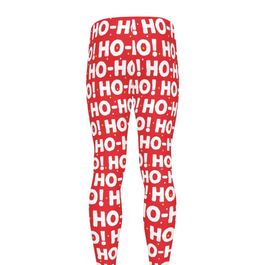 Christmas Ho Ho Ho Pattern Print Men's leggings