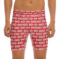 Christmas Ho Ho Ho Pattern Print Men's Long Boxer Briefs