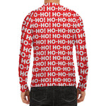 Christmas Ho Ho Ho Pattern Print Men's Long Sleeve Rash Guard