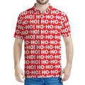 Christmas Ho Ho Ho Pattern Print Men's Polo Shirt
