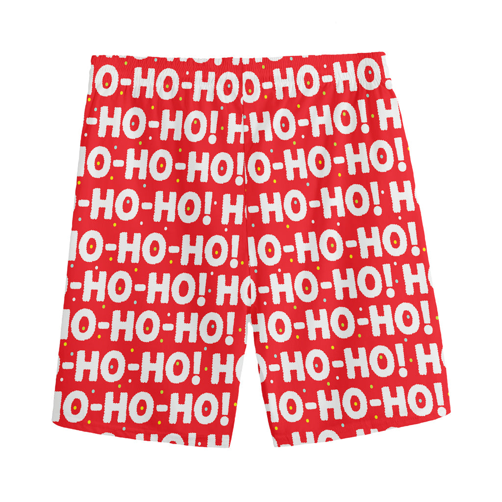 Christmas Ho Ho Ho Pattern Print Men's Sports Shorts