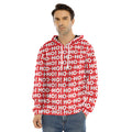 Christmas Ho Ho Ho Pattern Print Men's Velvet Pullover Hoodie
