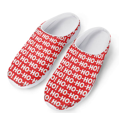 Christmas Ho Ho Ho Pattern Print Mesh Casual Shoes