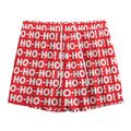 Christmas Ho Ho Ho Pattern Print Mesh Shorts