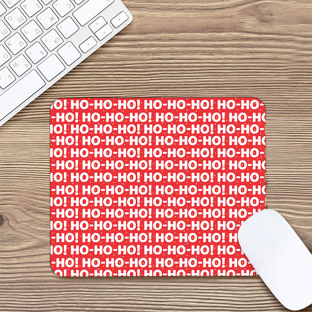 Christmas Ho Ho Ho Pattern Print Mouse Pad