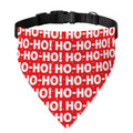 Christmas Ho Ho Ho Pattern Print Over The Collar Dog Bandana