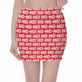 Christmas Ho Ho Ho Pattern Print Pencil Mini Skirt