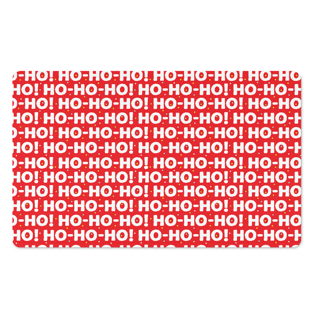 Christmas Ho Ho Ho Pattern Print Polyester Doormat