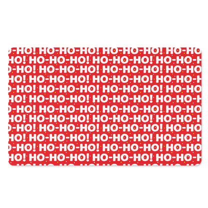 Christmas Ho Ho Ho Pattern Print Polyester Doormat