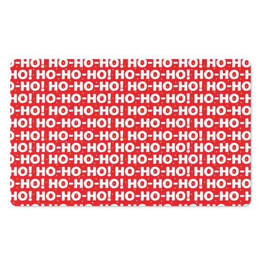 Christmas Ho Ho Ho Pattern Print Polyester Doormat