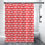 Christmas Ho Ho Ho Pattern Print Premium Shower Curtain