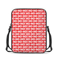 Christmas Ho Ho Ho Pattern Print Rectangular Crossbody Bag