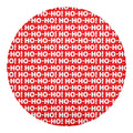 Christmas Ho Ho Ho Pattern Print Round Blanket