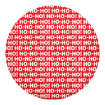 Christmas Ho Ho Ho Pattern Print Round Blanket