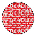 Christmas Ho Ho Ho Pattern Print Round Floor Mat