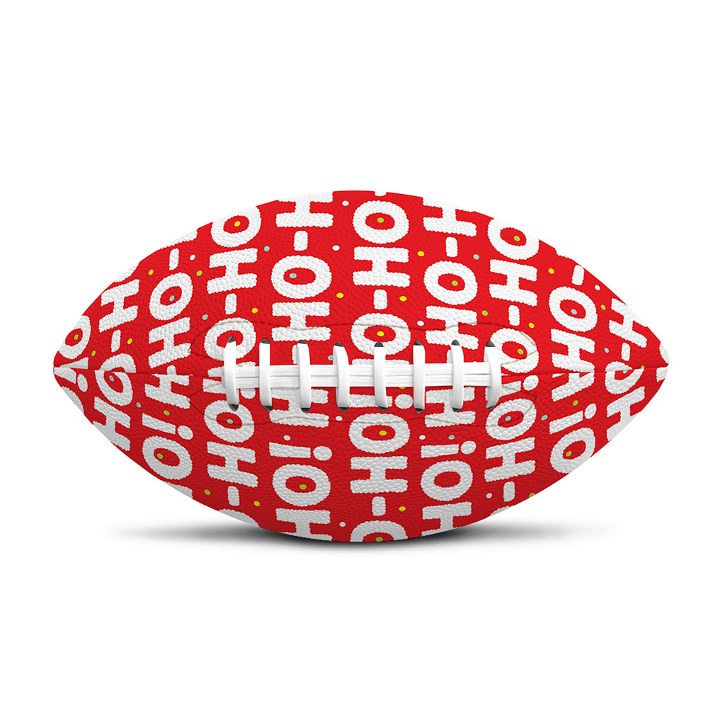 Christmas Ho Ho Ho Pattern Print Rugby Ball