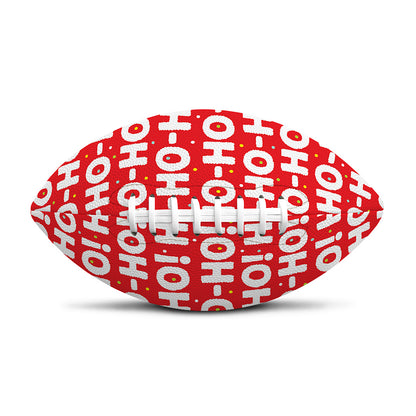 Christmas Ho Ho Ho Pattern Print Rugby Ball